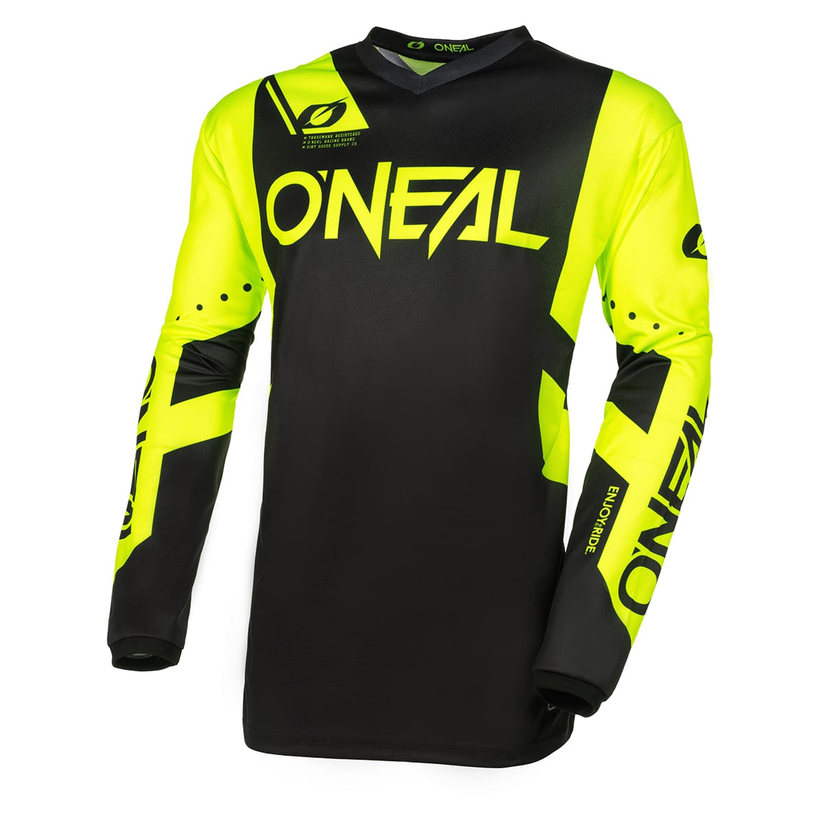 O'NEAL ELEMENT RACEWEAR Jersey Sort/Fluorescerende gul