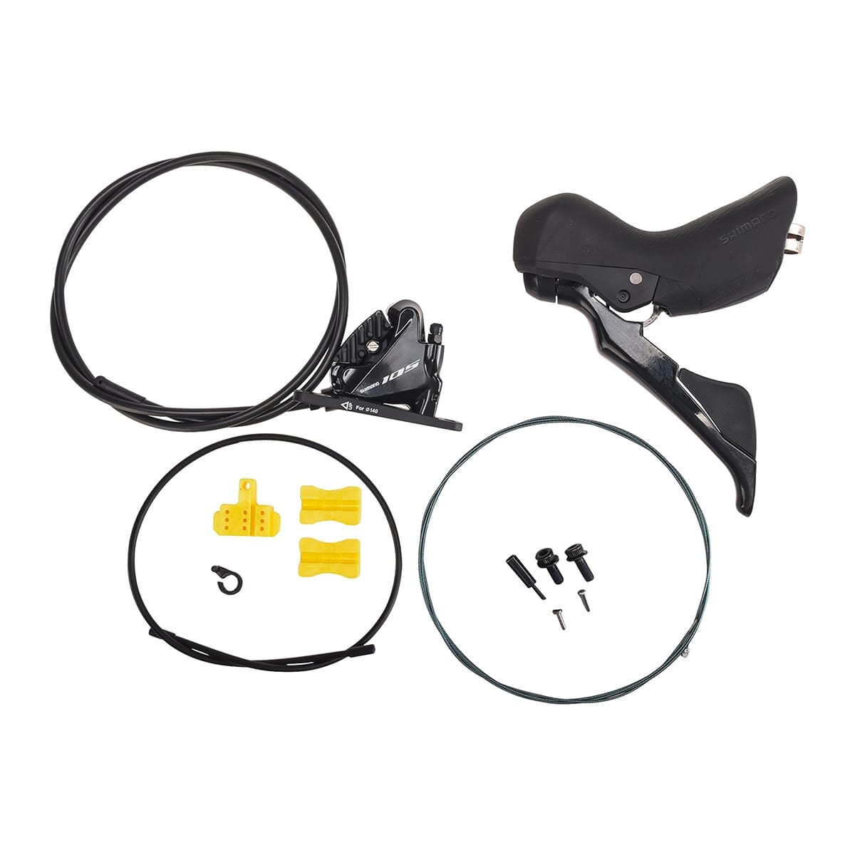 Par SHIMANO 105 R7020 2x11 Flat Mount Discless-håndtag og -kalibre