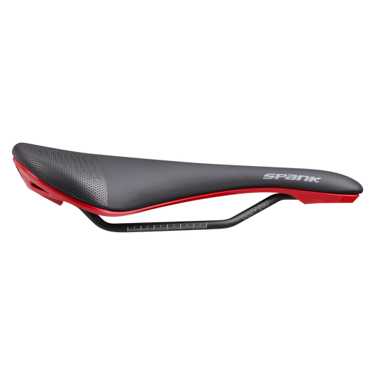 Siodełko SPANK OOZY 280 144mm szyny CrMo czerwone