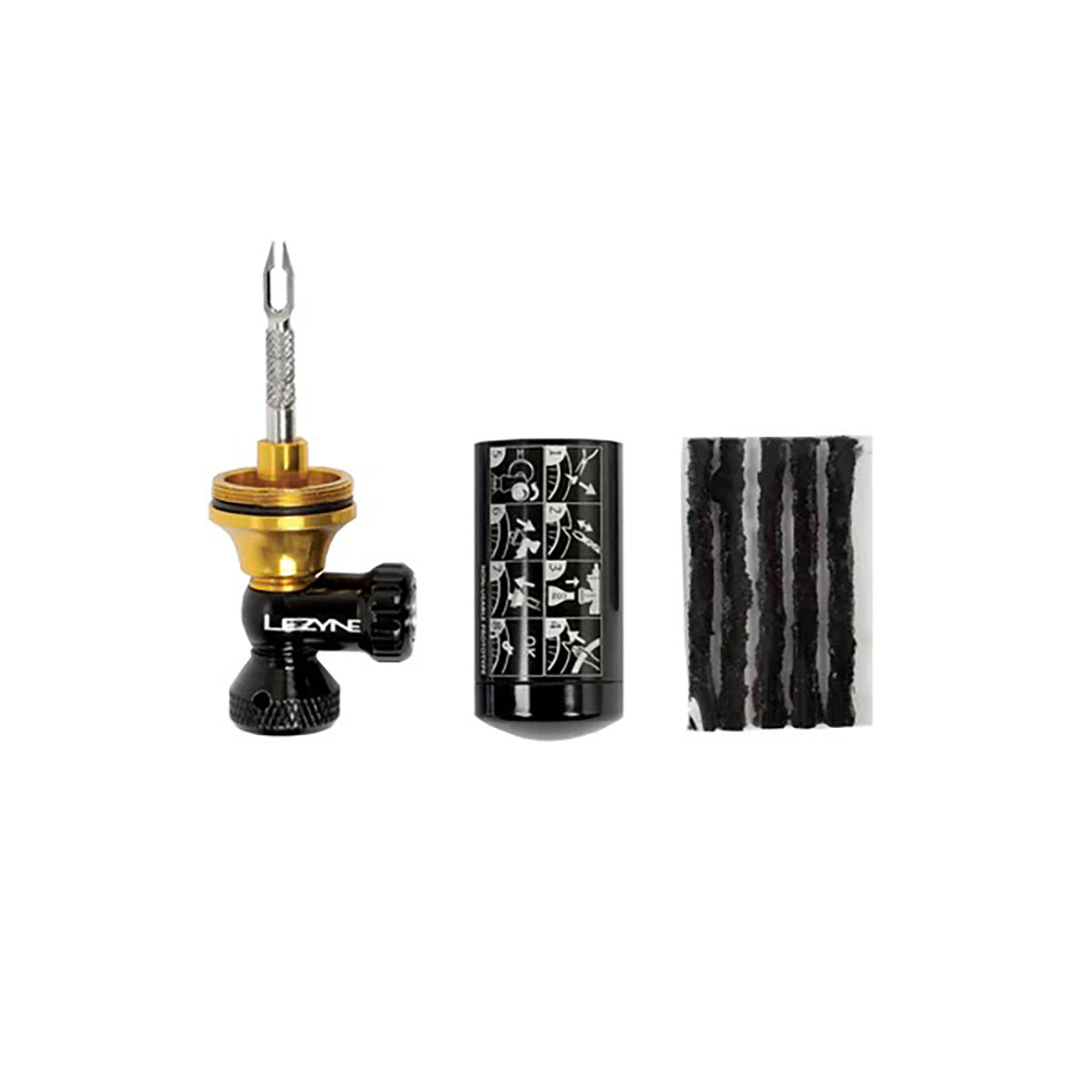 Bezdušová opravná sada CO2 LEZYNE BLASTER + 5 knotů + 2x kartuše CO2