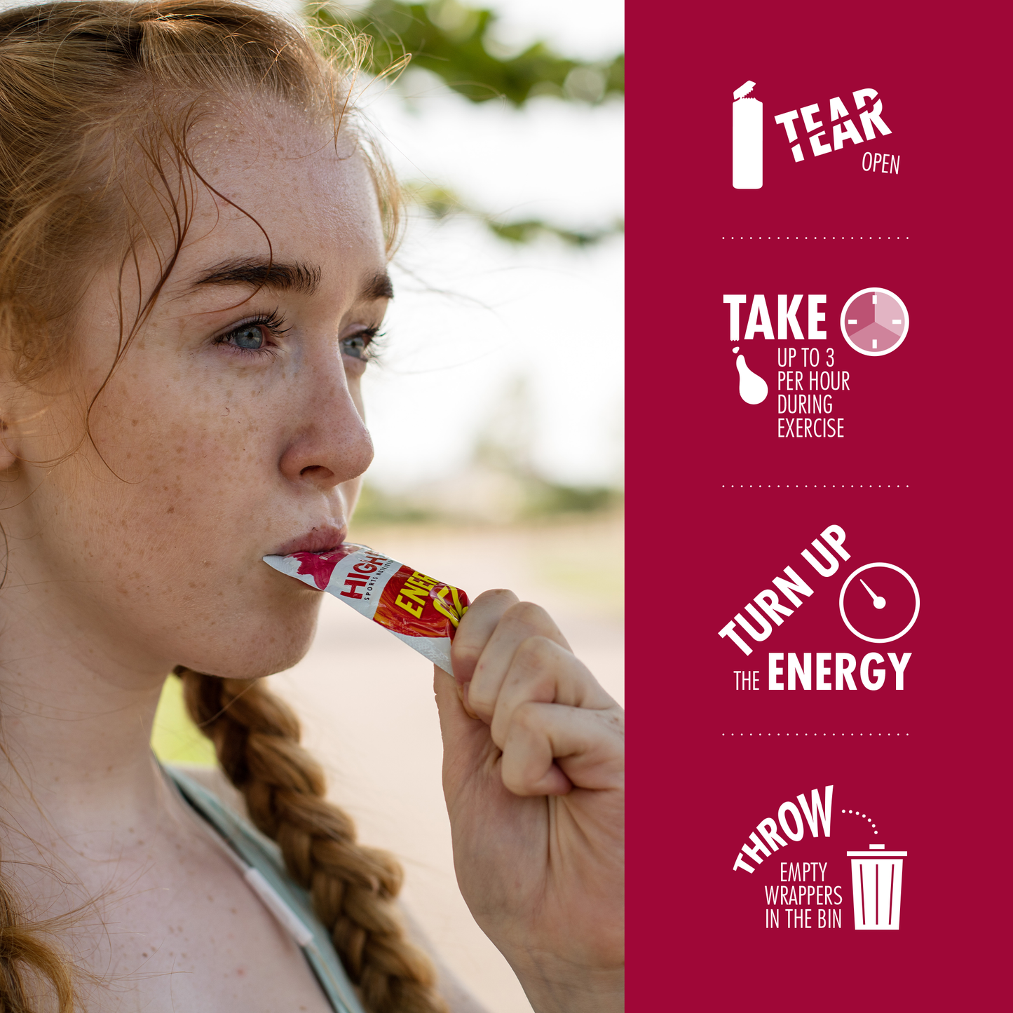 High5 ENERGY GEL (40 g) Røde bær