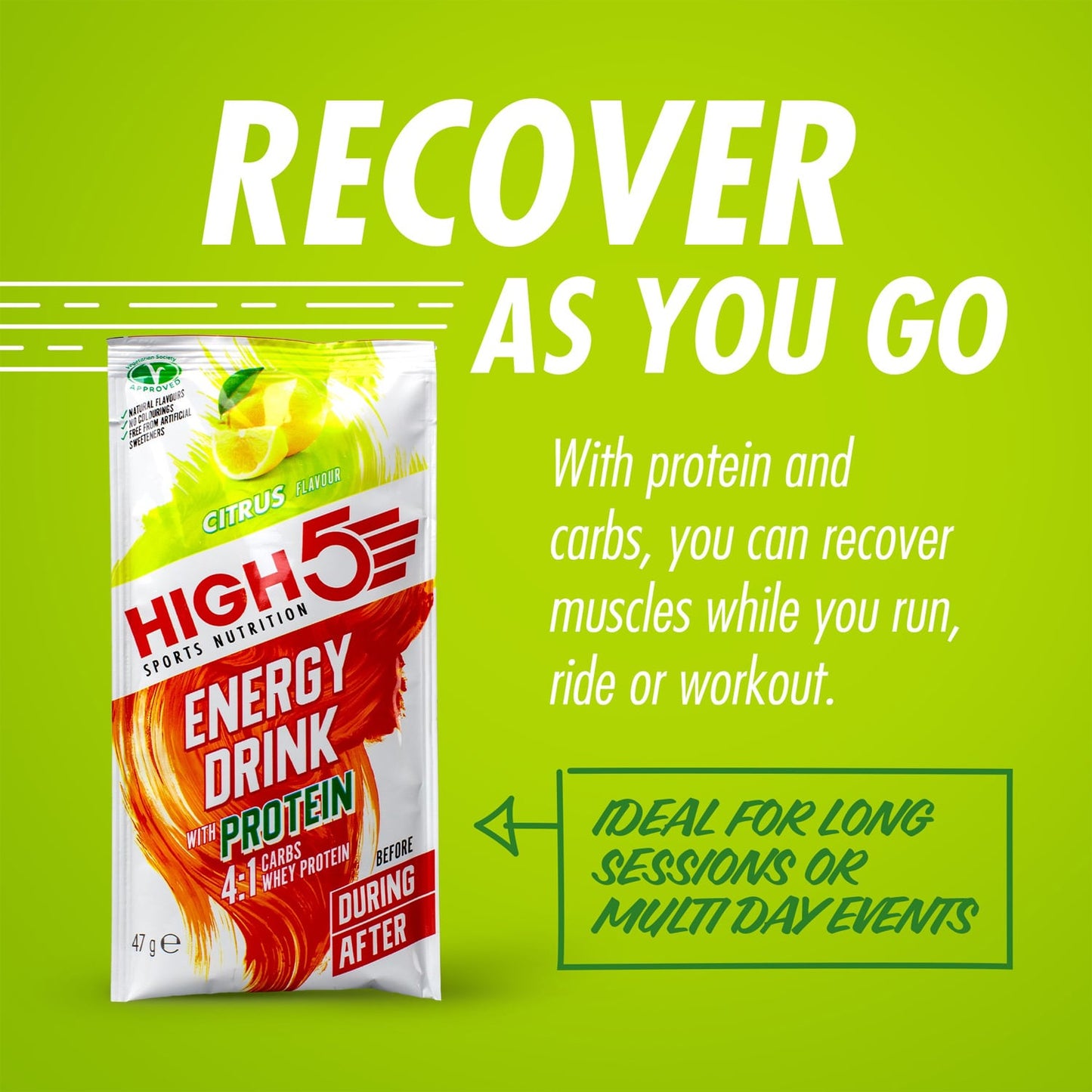 Boisson Énergétique HIGH5 ENERGY DRINK PROTEIN (47g) Citron