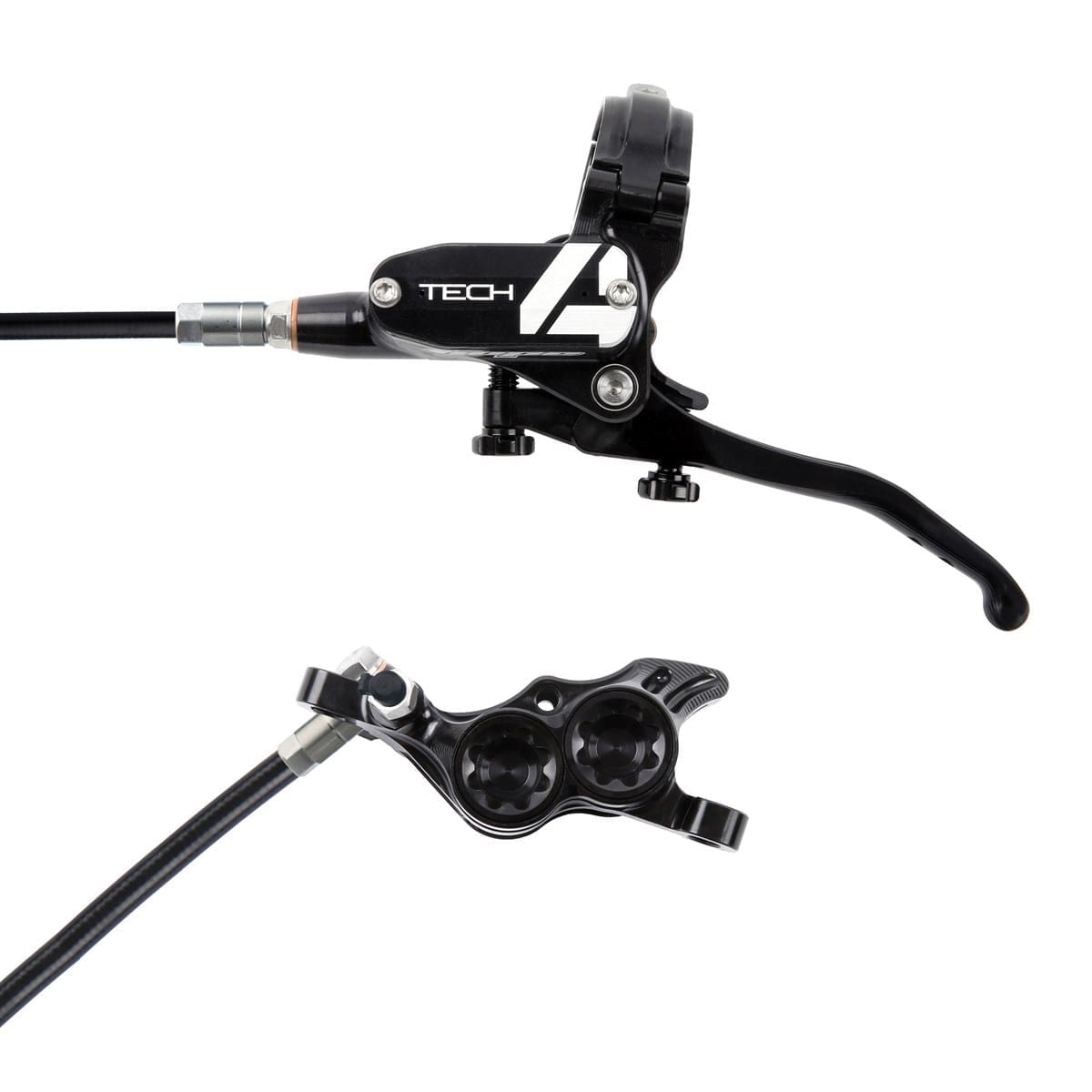 Ett par HOPE TECH 4 E4 Black-bromsar