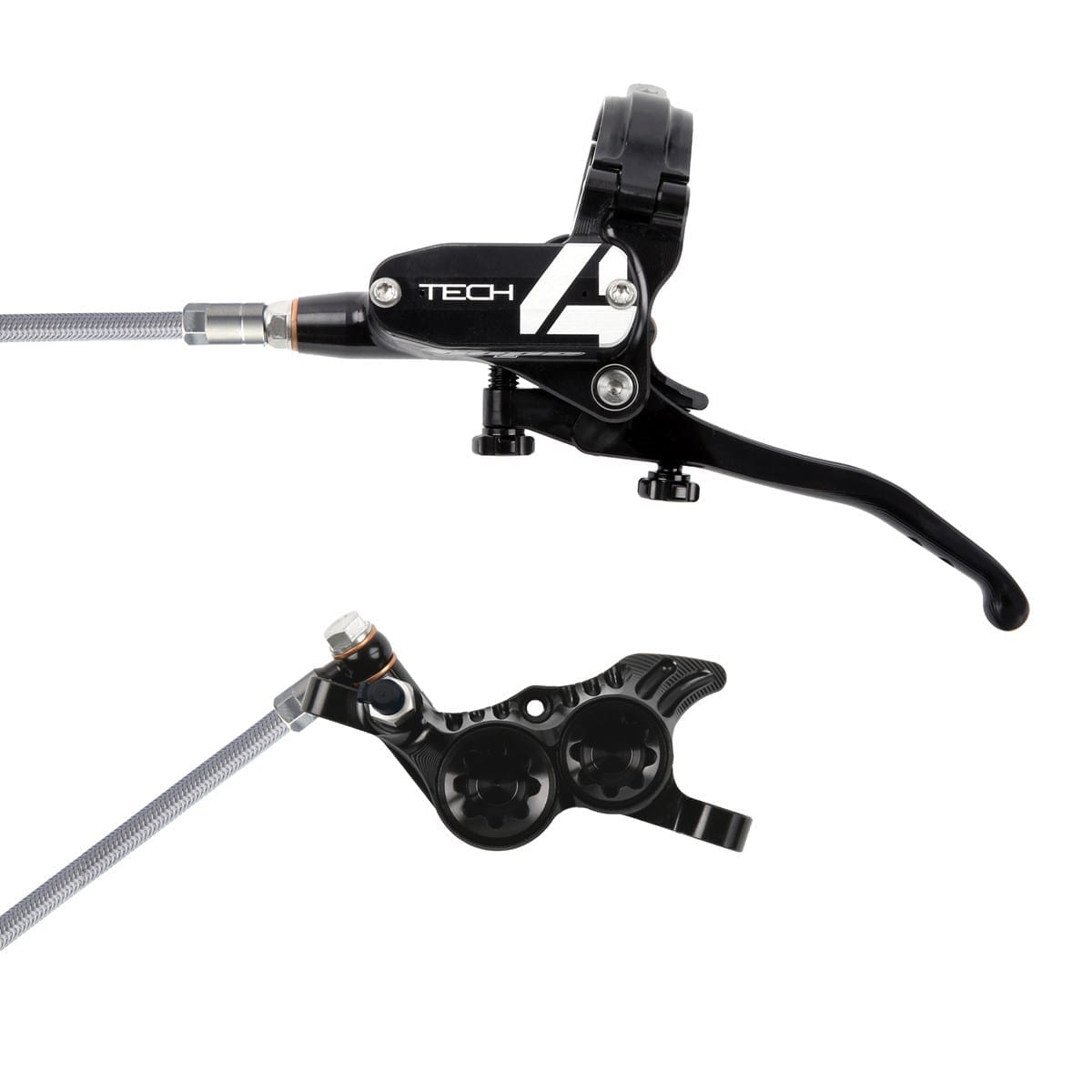 Paire de Freins HOPE TECH 4 V4 Durite Aviation Noir