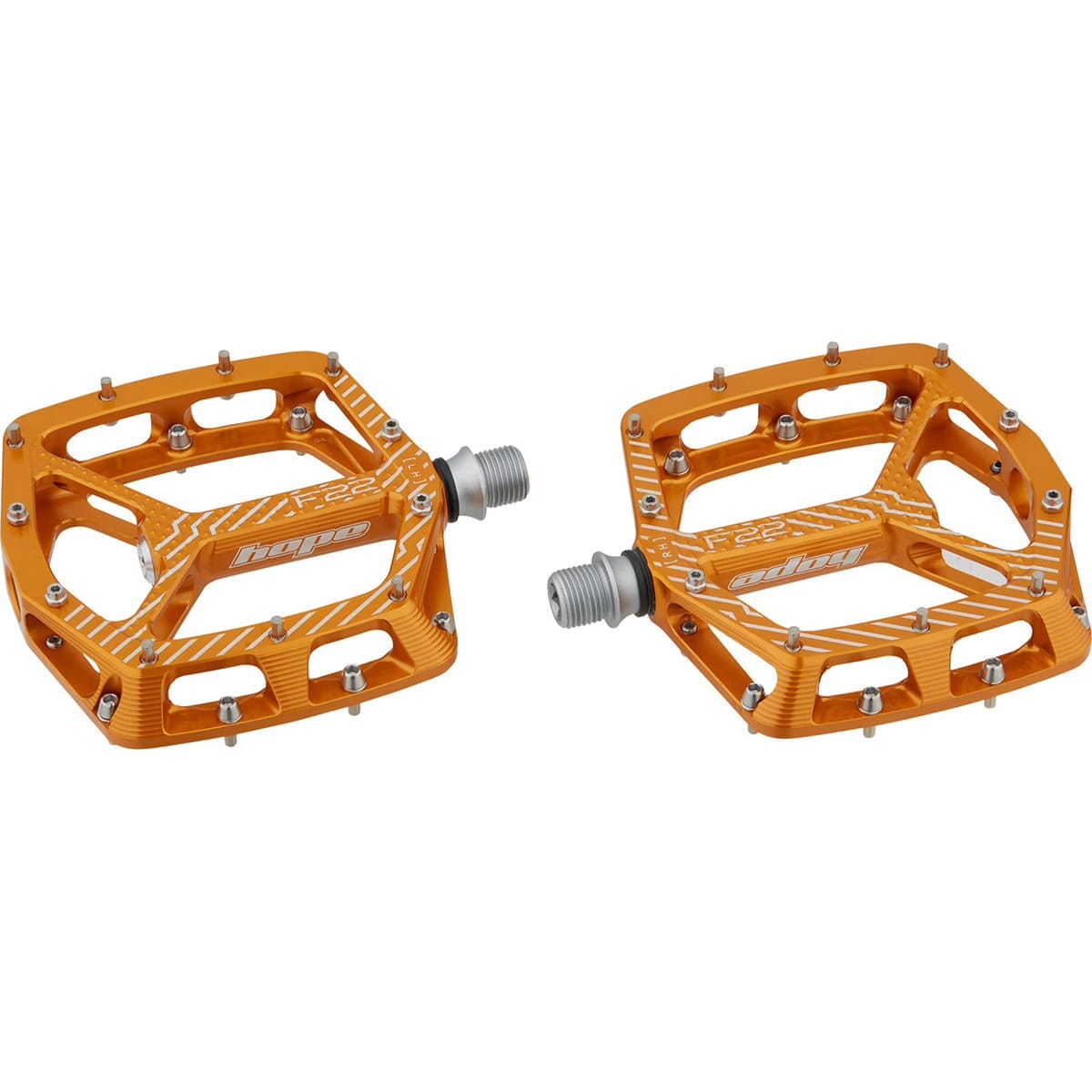 HOPE F22 Orange plattpedaler
