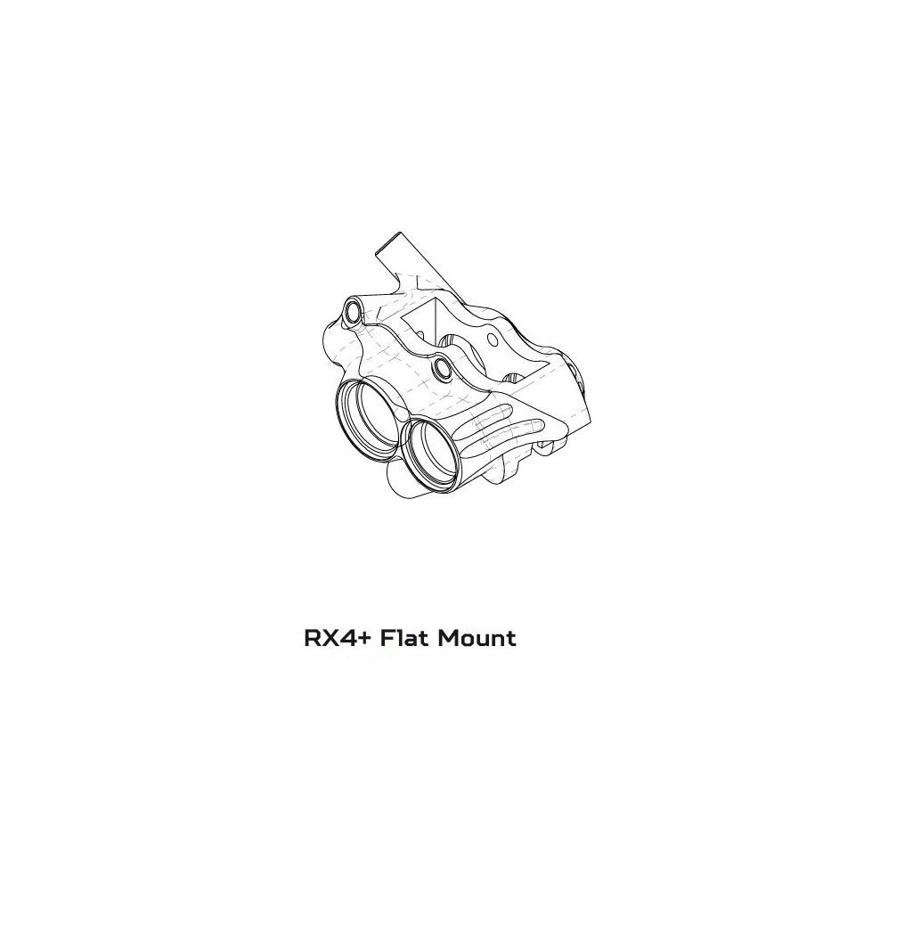 HOPE RX4+ FM 34mm 4 kolvar Mineral Black Hydrauliskt bromsok
