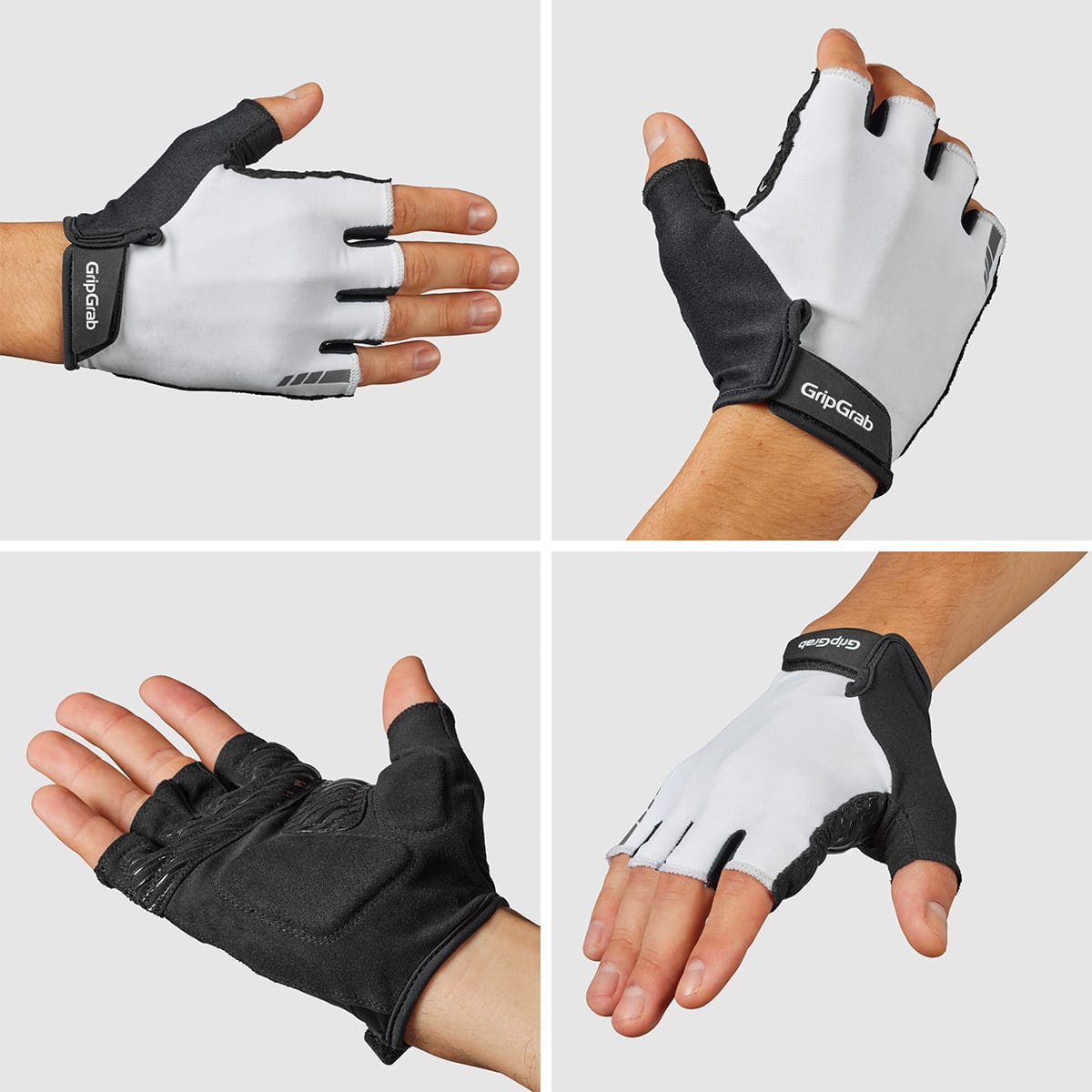Krótkie rękawice GRIPGRAB PRORIDE RC MAX białe