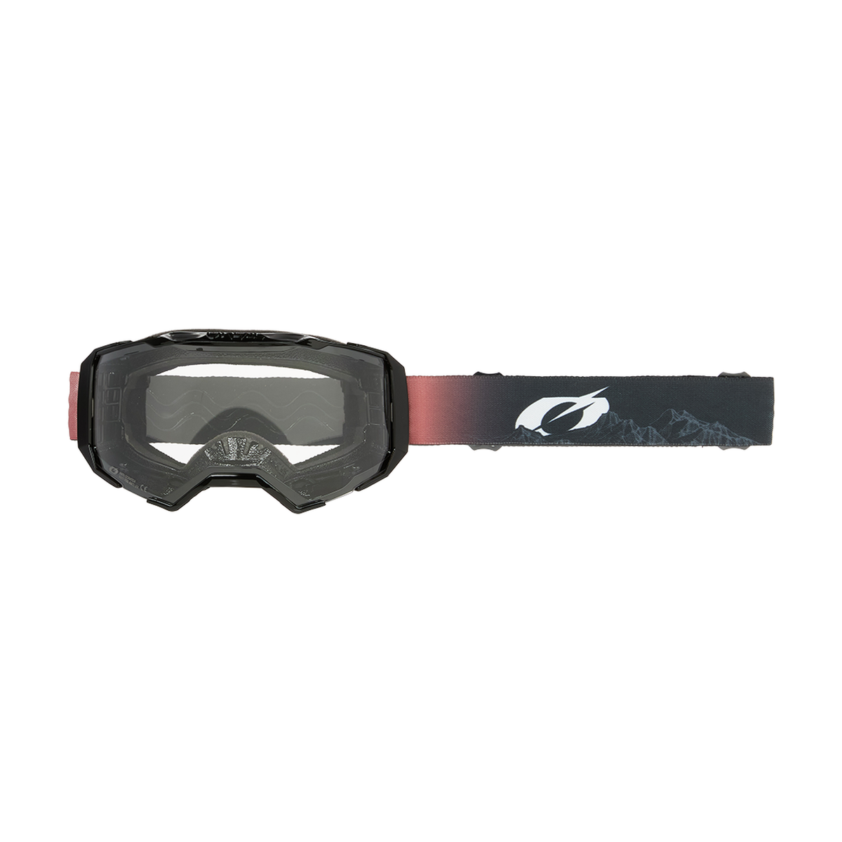 Masque O'NEAL B-22 COVERT Noir/Rouge Écran Clear