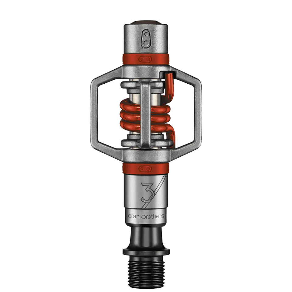 CRANKBROTHERS EGG BEATER 3 pedaler Sølv/Rød