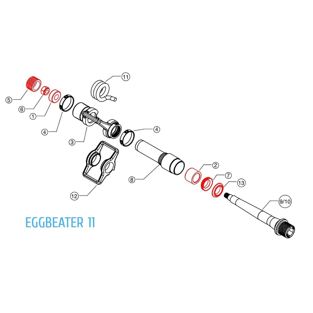 Rekonditioneringssæt til CRANKBROTHERS EGGBEATER / CANDY 11-pedaler #16229