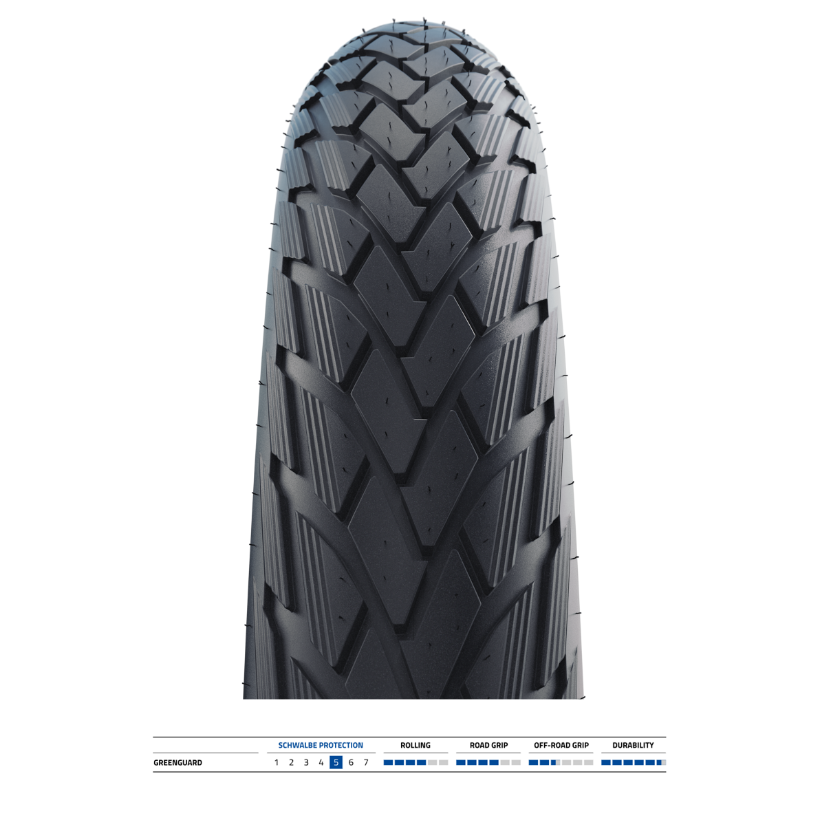Pneu SCHWALBE GREEN MARATHON 27.5x2.15  ADDIX ECO GreenGuard Tubetype Rigide