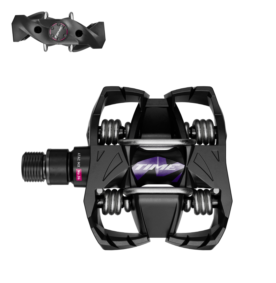 TIME MX 6 pedaler Svart/Violett 2024