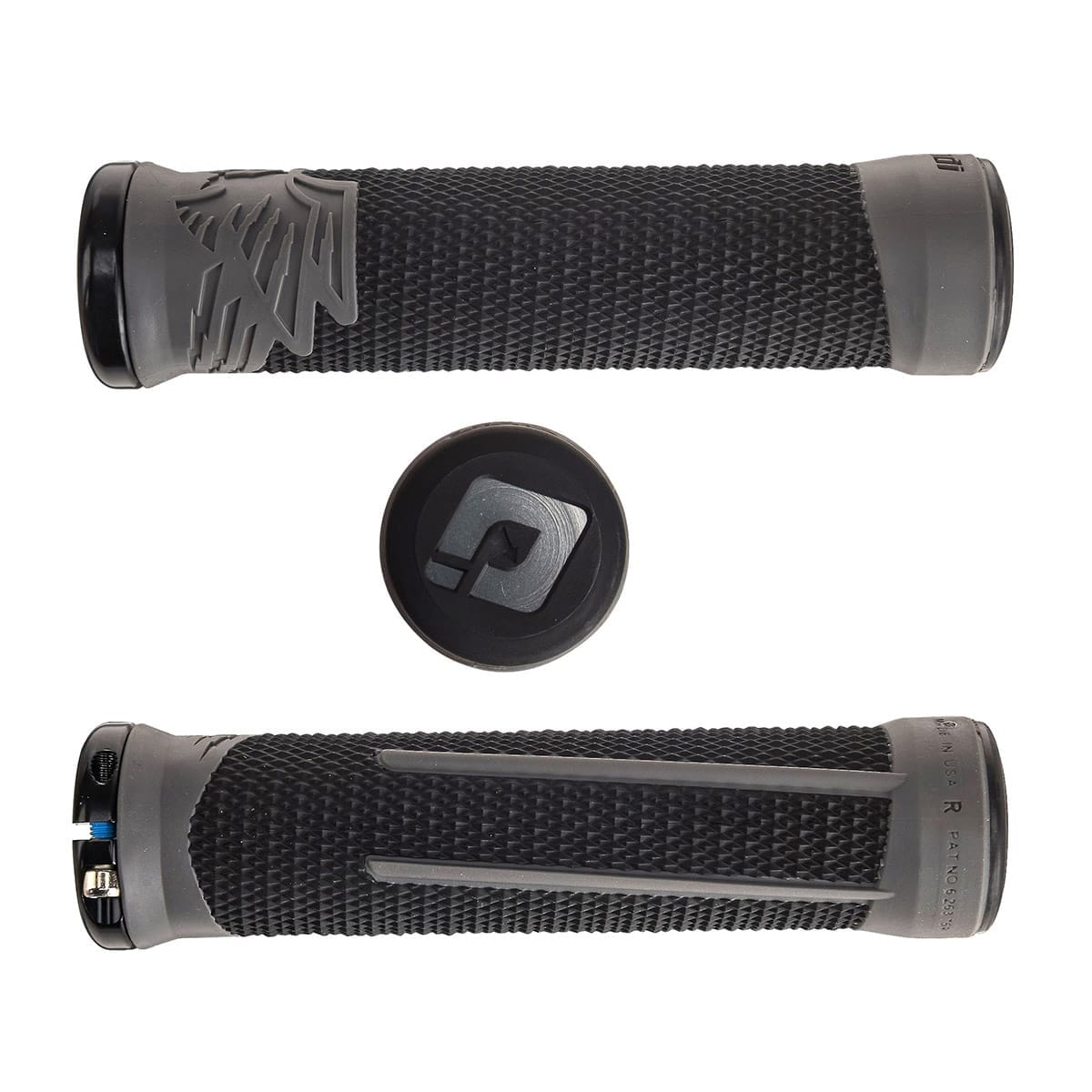 ODI AARON GWIN 2 Lock-On-handtag 135 mm Svart/grå