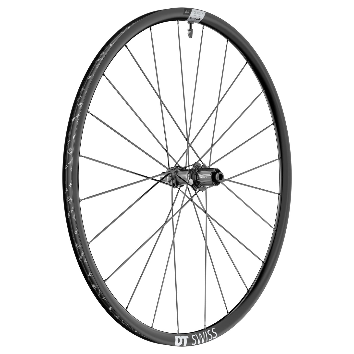 DT SWISS E 1800 SPLINE 23 DISC Tylne koło przystosowane do jazdy bezdętkowej (centralna blokada) 2024