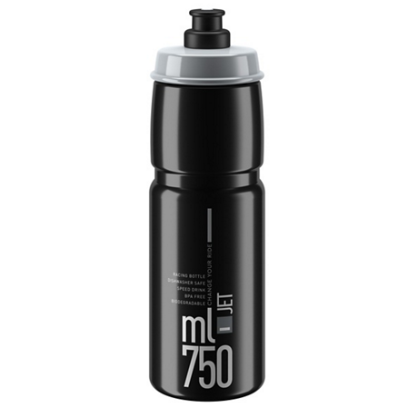 ELITE JET Flaske Sort Logo Grå