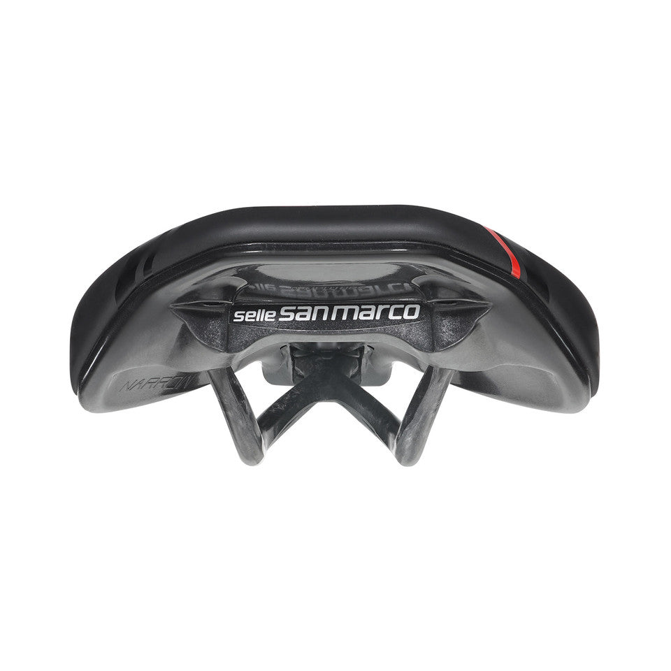 Sadel SAN MARCO GROUND SHORT OPEN-FIT CARBON FX 140mm Sort