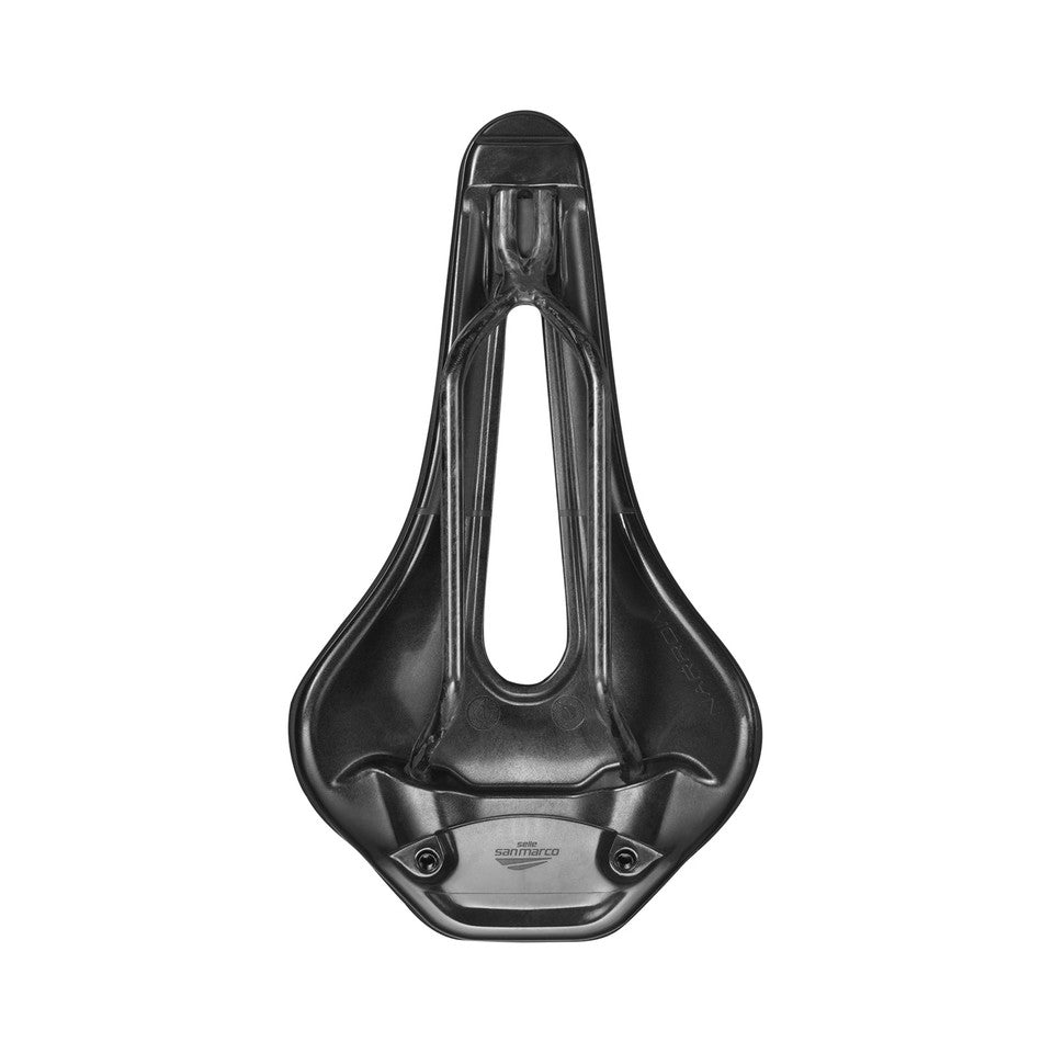 Sadel SAN MARCO GROUND SHORT OPEN-FIT CARBON FX 140mm Sort