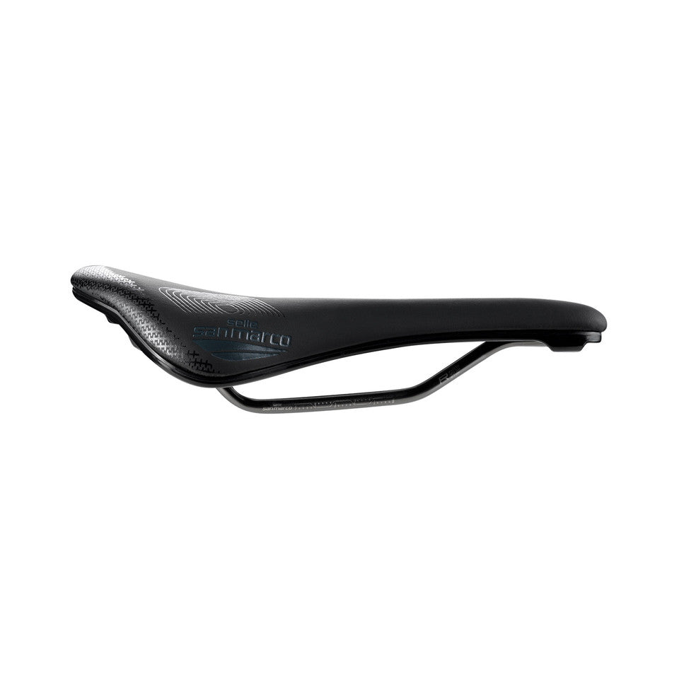 Sadel SAN MARCO SHORTFIT 2.0 SUPERCOMFORT OPEN-FIT RACING S3 Bredde 140 mm Stålskinner Xsilite