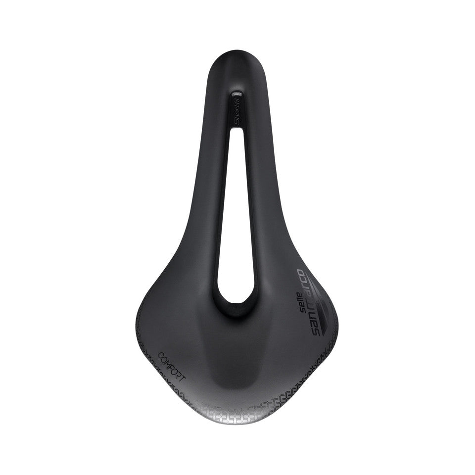 Sadel SAN MARCO SHORTFIT 2.0 COMFORT OPEN-FIT DYNAMIC S3 Bredd 140 mm Skenor Mangan