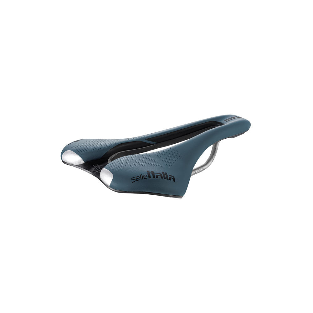 Sadel SELLE ITALIA SLR BOOST GRAVEL SUPERFLOW S Skinner TI316 Blå