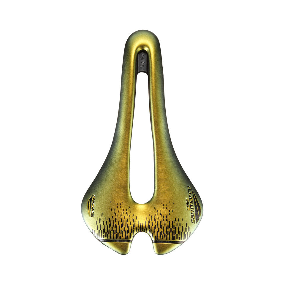 Siodełko SAN MARCO ASPIDE SHORT OPEN-FIT RACING L3 Szerokość 155 mm Stalowe szyny Xsilite Gold