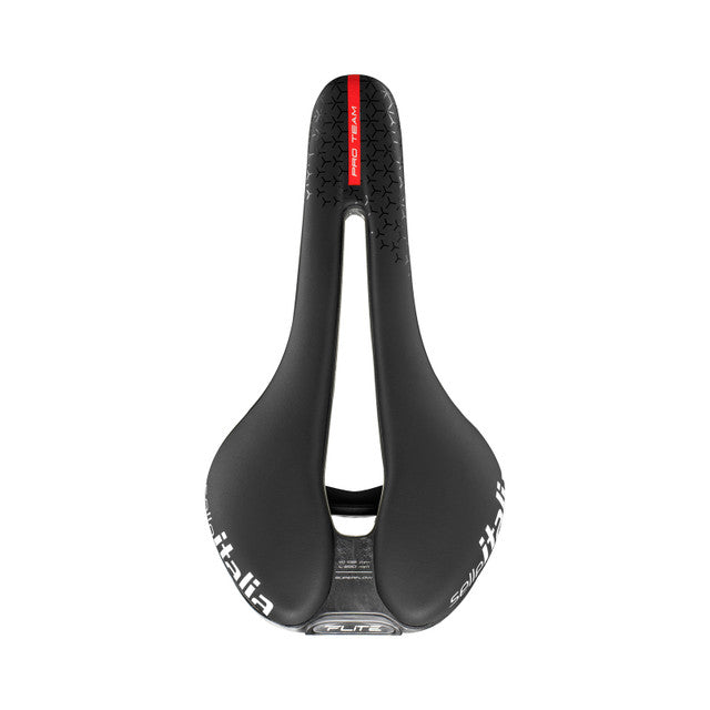Sadel SELLE ITALIA FLITE BOOST SUPERFLOW PRO TEAM 6.1 L Kolfiberskenor Svart