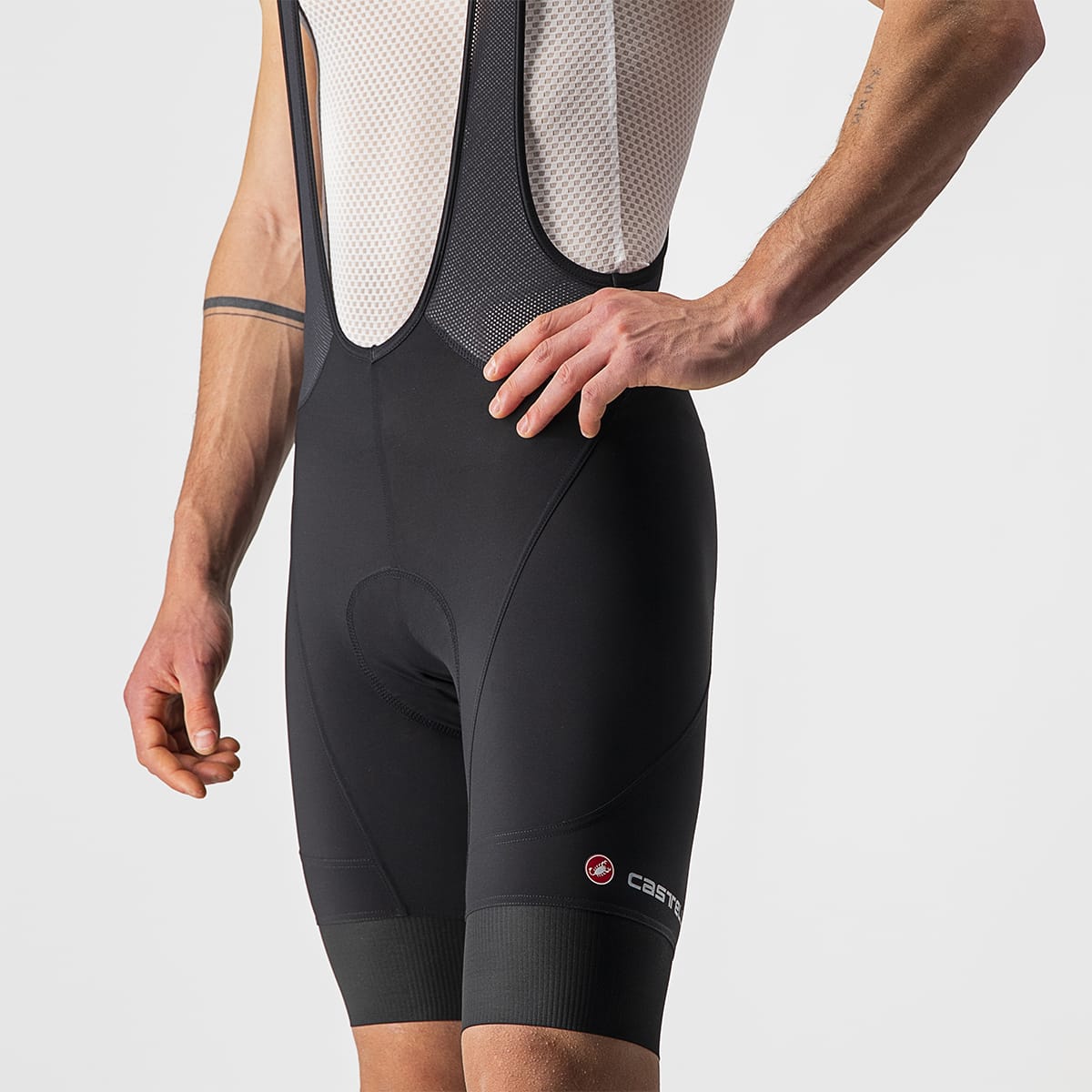 Spodenki na szelkach CASTELLI ENDURANCE 3, czarne