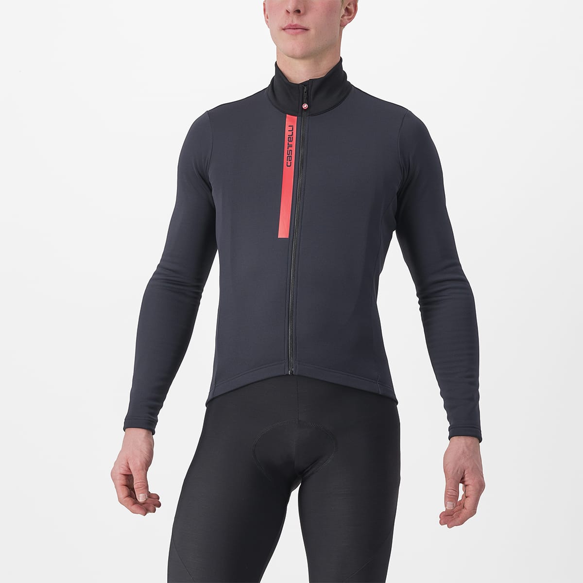 CASTELLI ENTRATA THERMAL Långärmad Jersey Svart/Röd