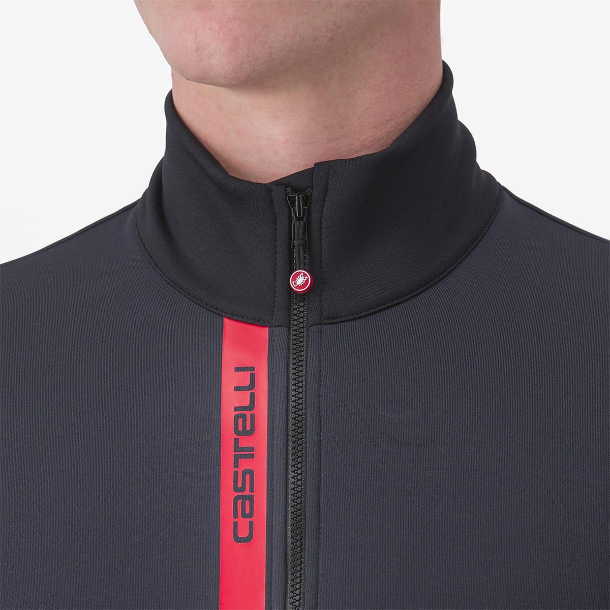 CASTELLI ENTRATA THERMAL Långärmad Jersey Svart/Röd