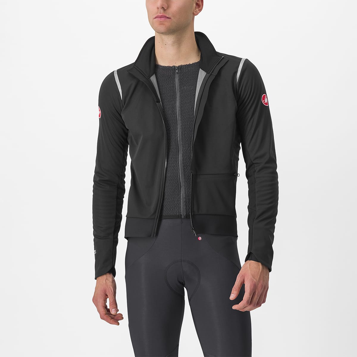 CASTELLI ALPHA DOPPIO ROS Bunda černá/reflexní
