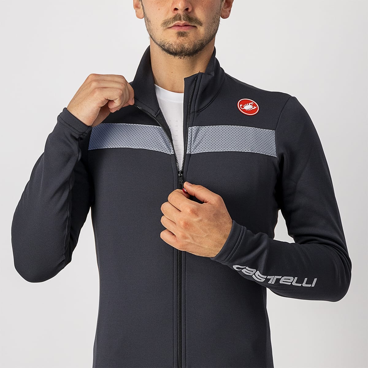 CASTELLI PURO 3 FZ Dres s dlouhým rukávem Black/Grey
