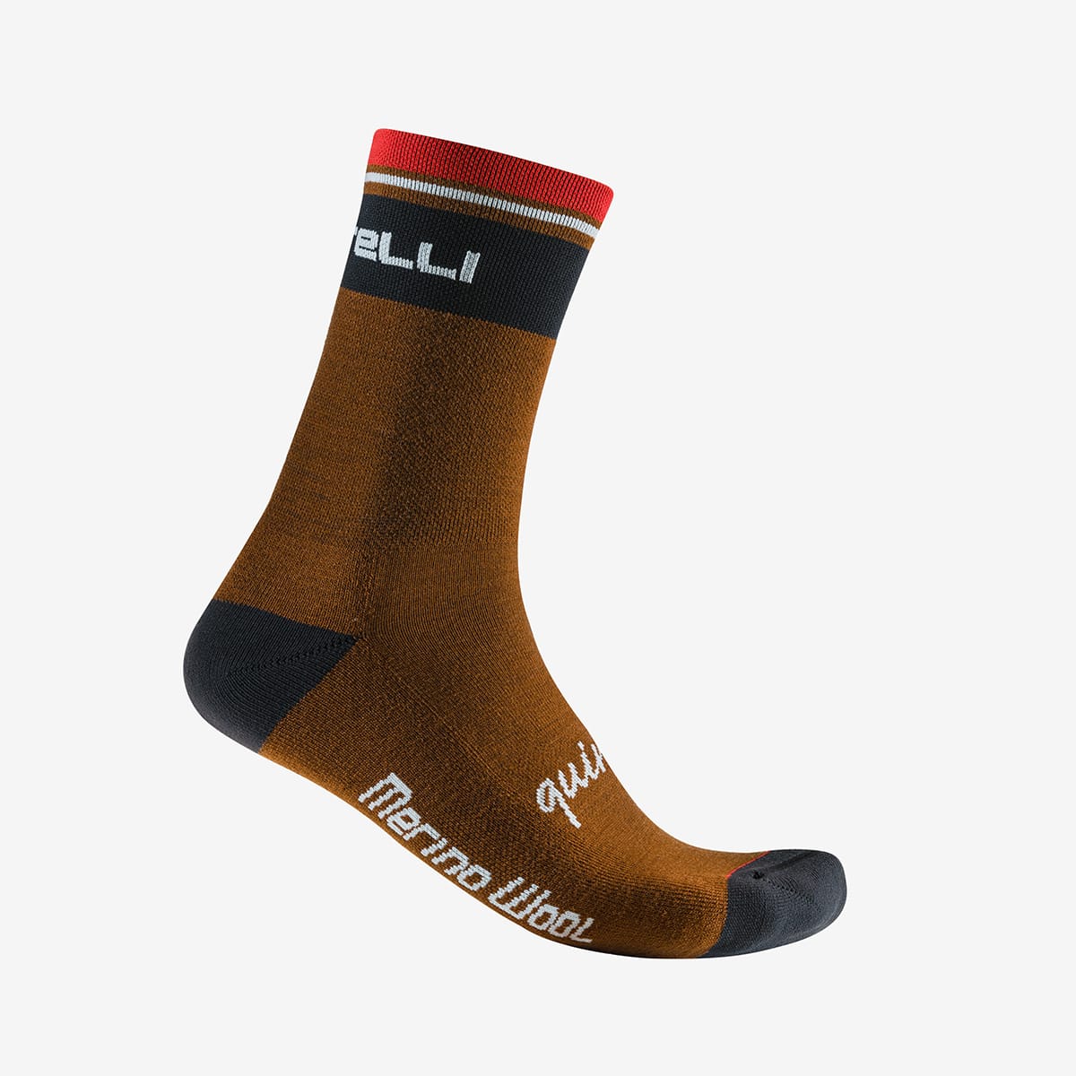 CASTELLI QUINDICI SOFT MERINO Ponožky hnědé