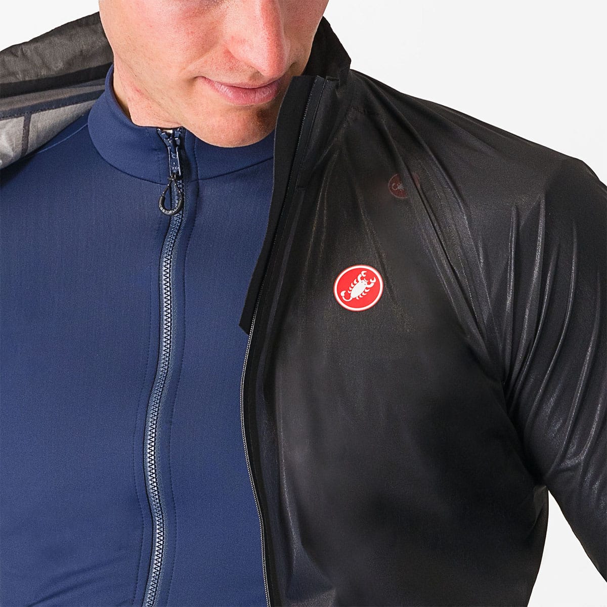 CASTELLI SQUALL SHELL Bunda černá/šedá