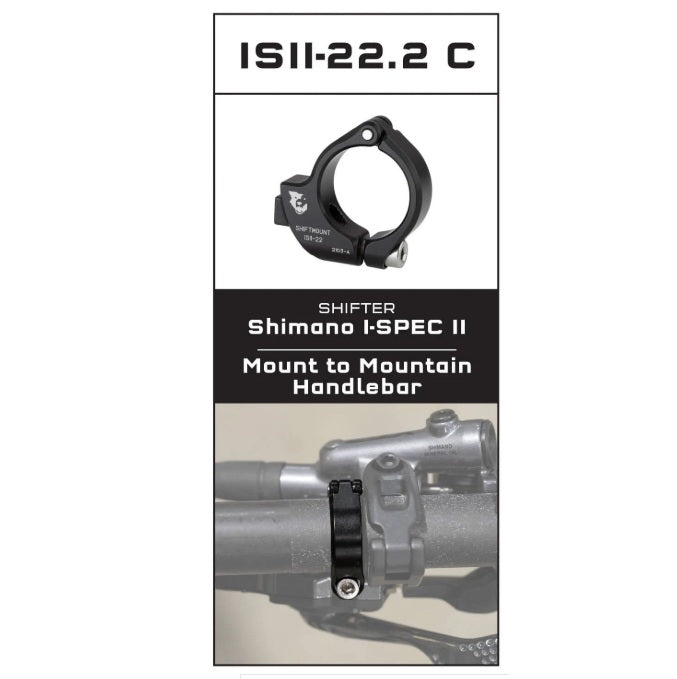 Adapter montażowy WOLF TOOTH ShiftMount ISEV- 22 Shimano I-SPEC II Shifter > kierownica 22 mm