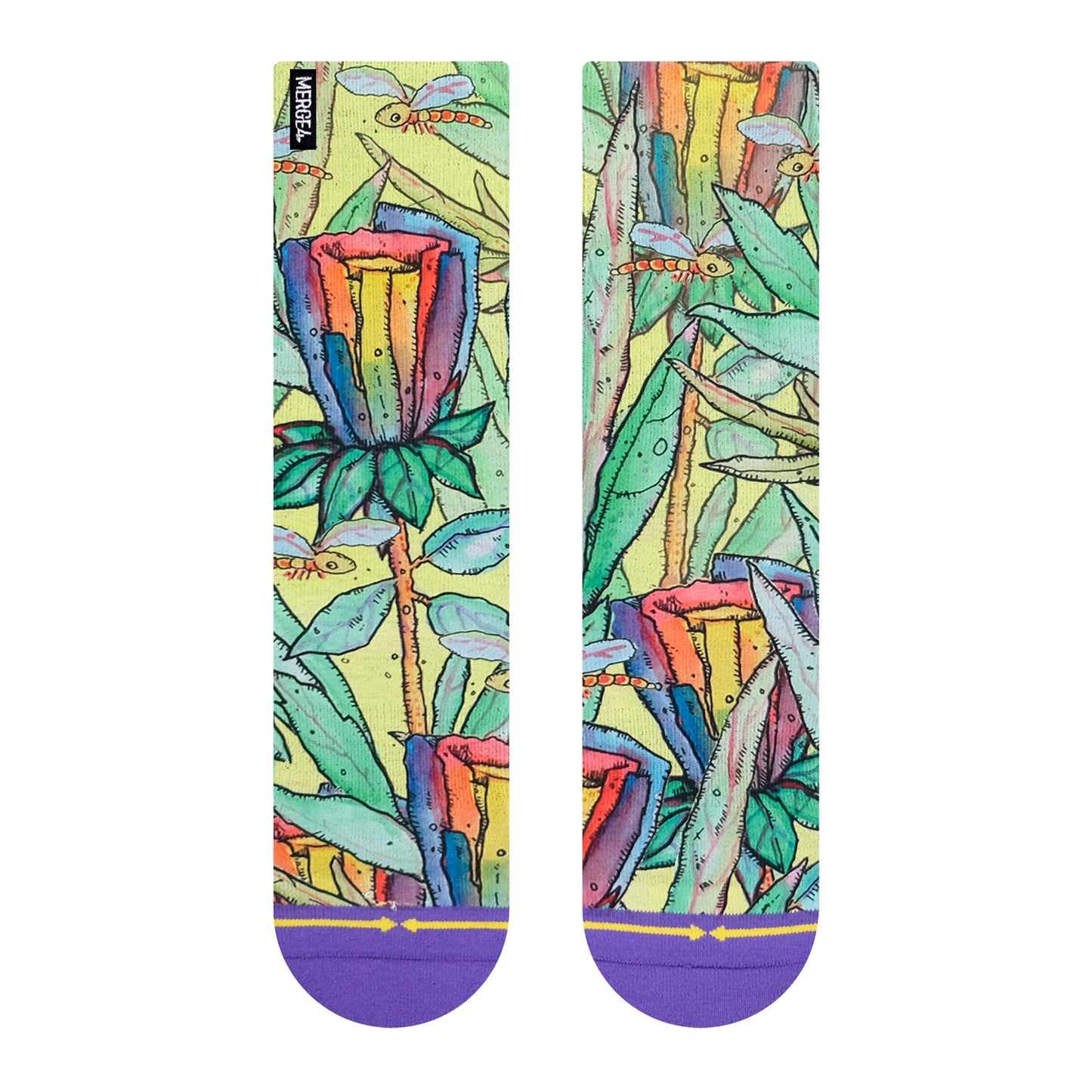 Chaussettes MERGE4 BAD OTIS LINK RAINBOW FLOWER