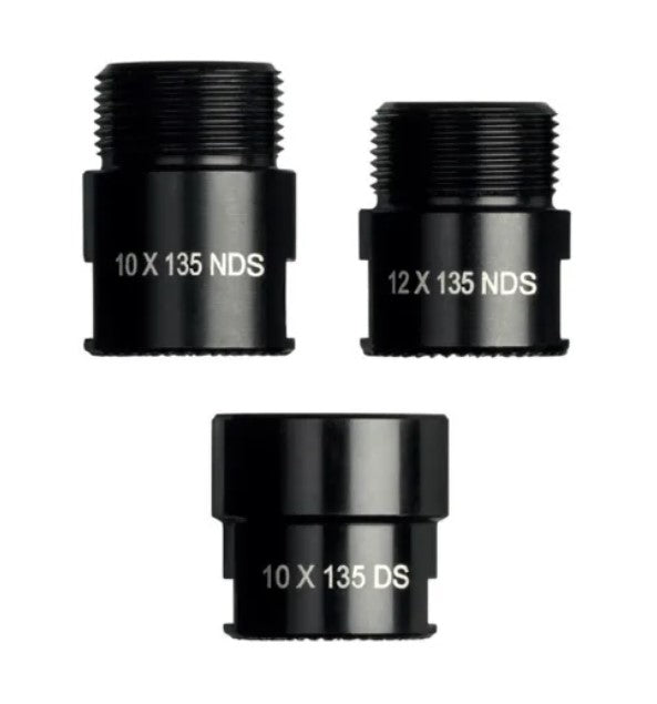 Sæt med TACX gennemgående akseladaptere 135x10 & 135x12mm