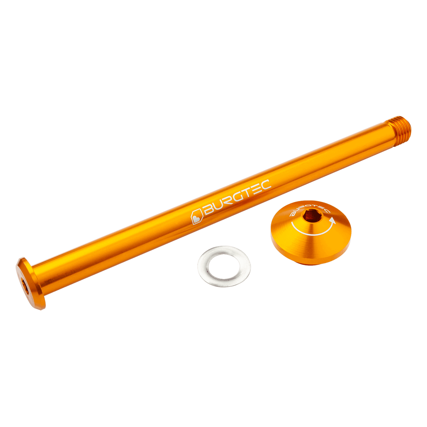 BURGTEC 171 mm bakhjulsaxel för Yeti Orange-ram