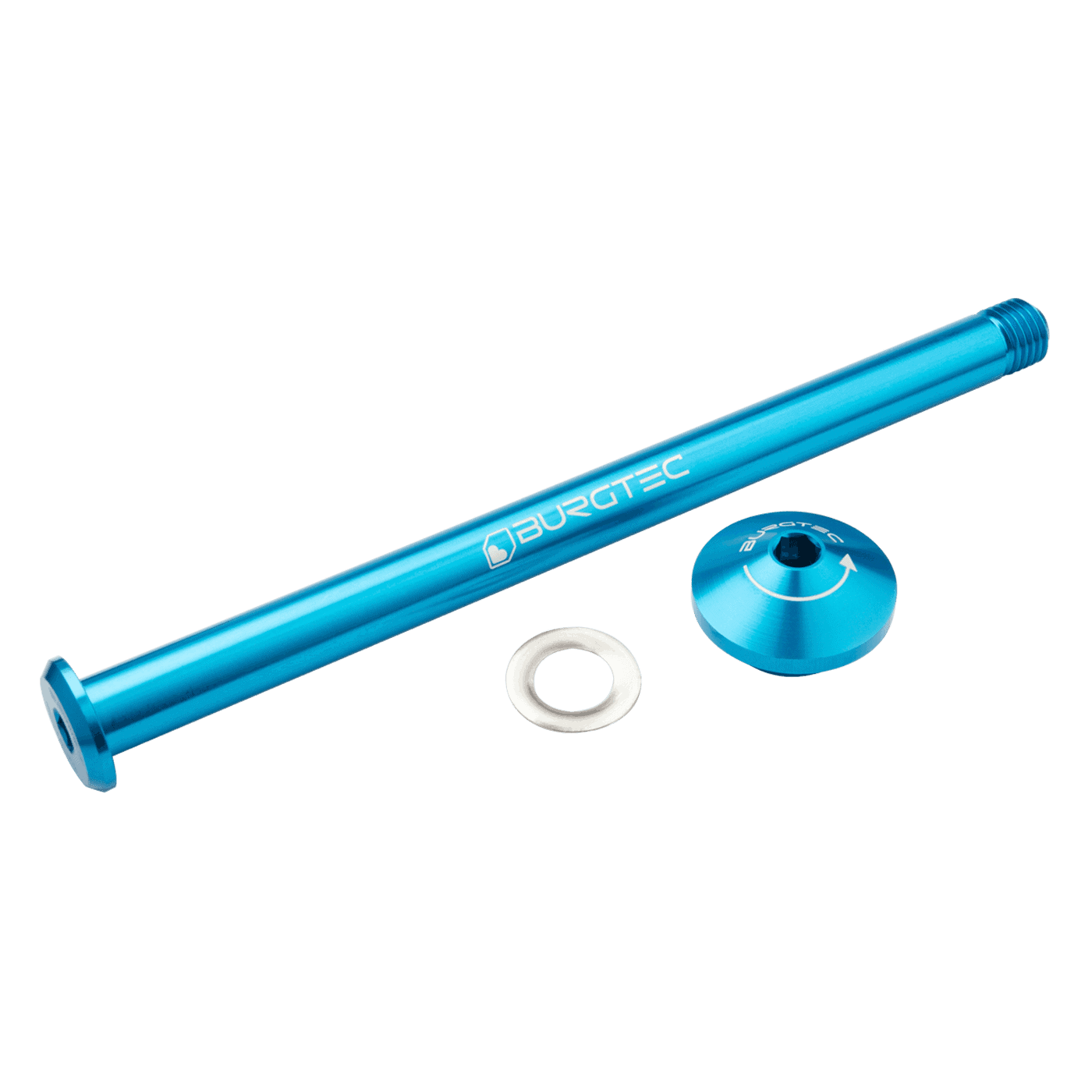 BURGTEC 171 mm baghjulsaksel til Yeti Frame Blue