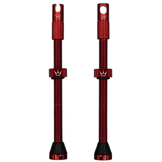 PEATY'S x Chris King MK2 Presta 80 mm Zawory bezdętkowe (x2) Czerwony