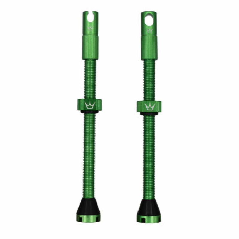 PEATY'S x Chris King MK2 Presta 80 mm slanglösa ventiler (x2) Grön