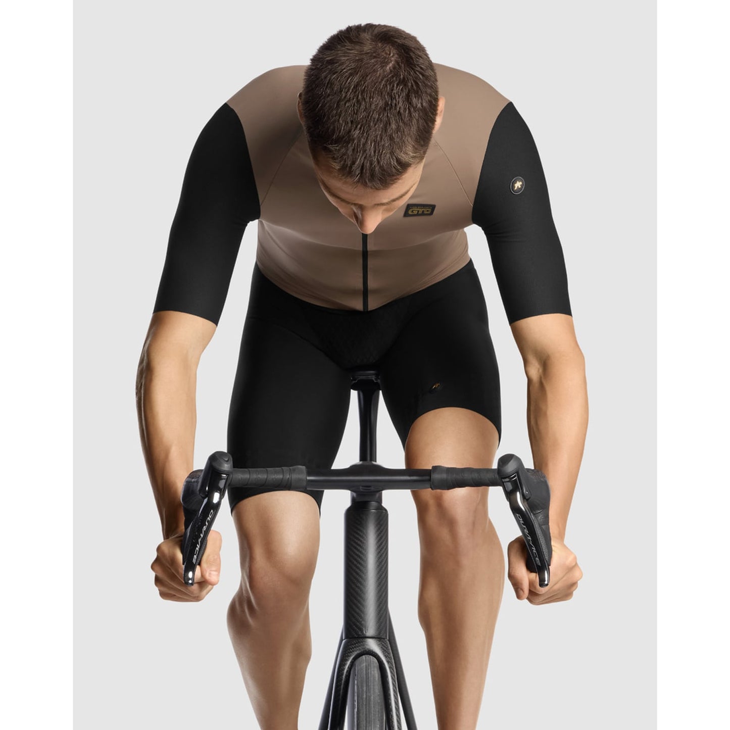 ASSOS EQUIPE RS S11 Dres s krátkým rukávem Black/Beige