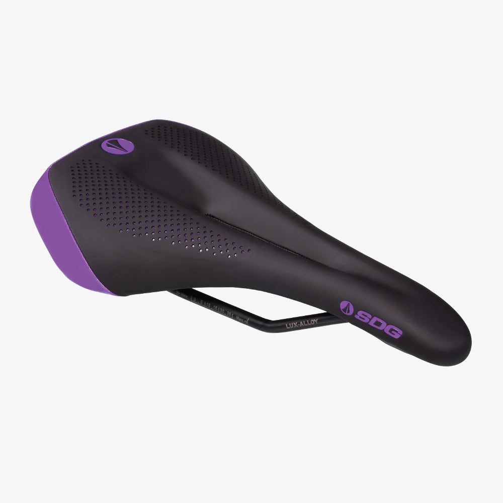 Dámské sedlo SDG ALLURE V2 Lux-Alloy Rails Black/Purple