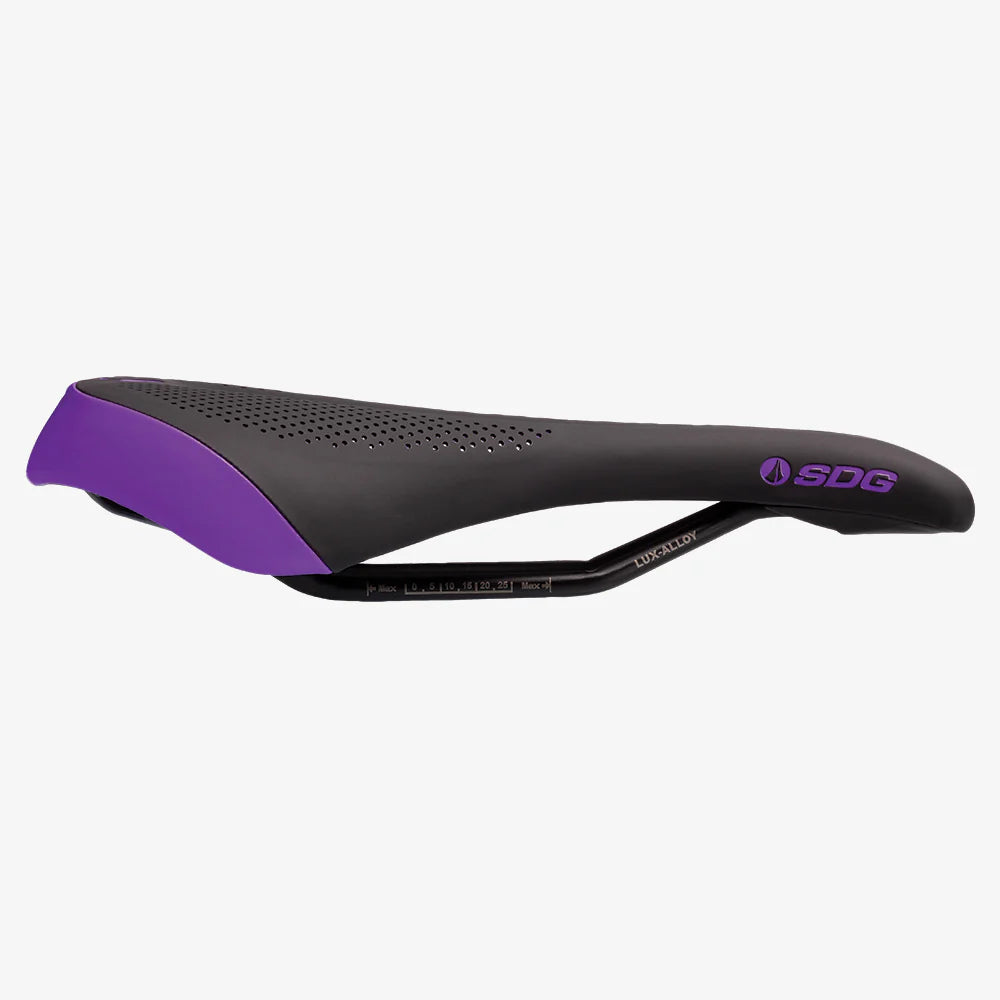 Dámské sedlo SDG ALLURE V2 Lux-Alloy Rails Black/Purple