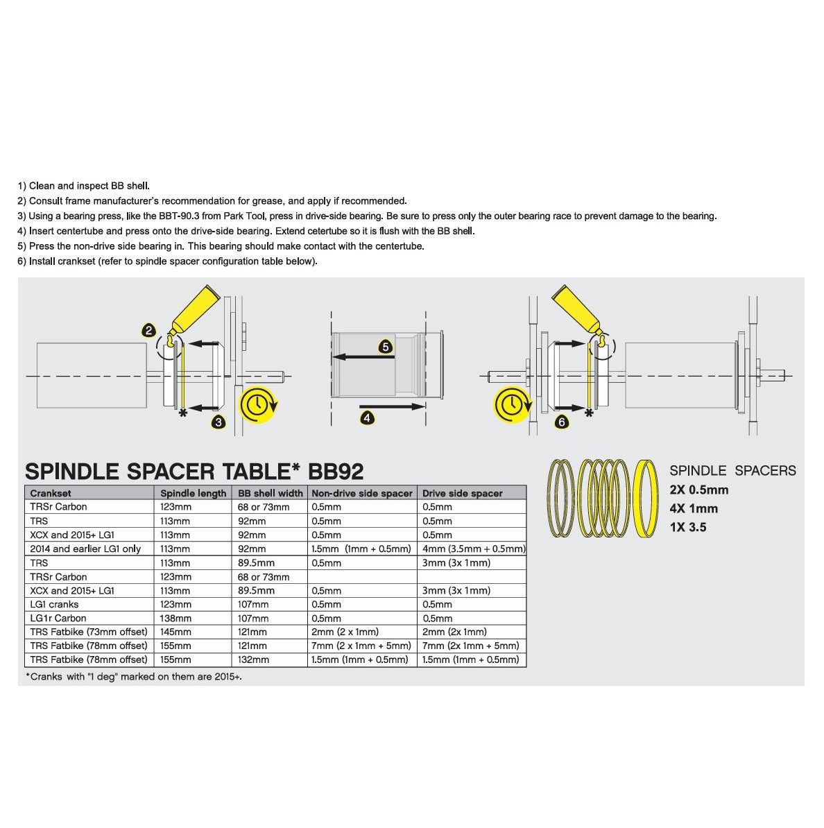 E-THIRTEEN BB92 vevparti 24 mm Press-Fit axel