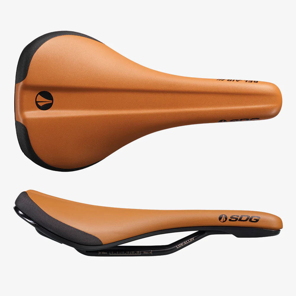 SDG BEL-AIR V3 Rails Lux Alloy-sadel Brun/Svart