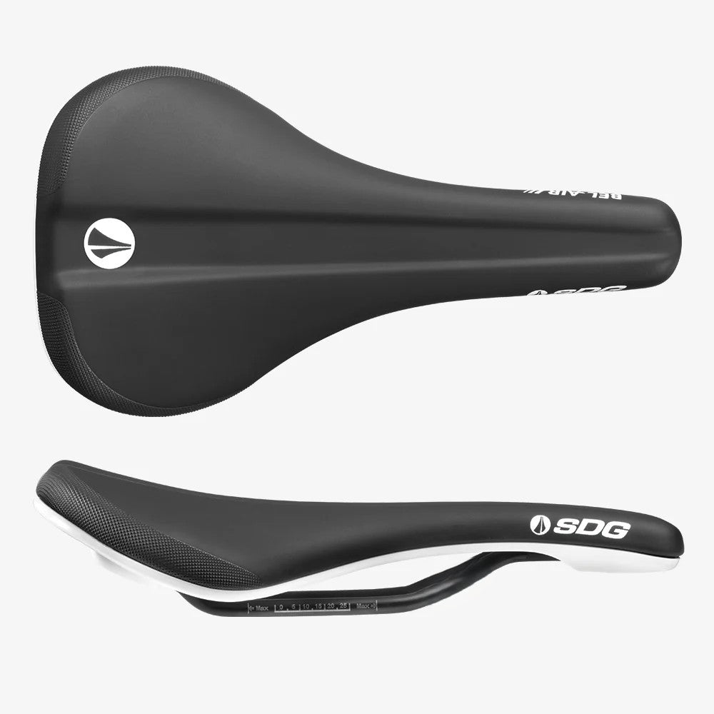 SDG BEL-AIR V3 Stålskinner Sadel Sort/Hvid