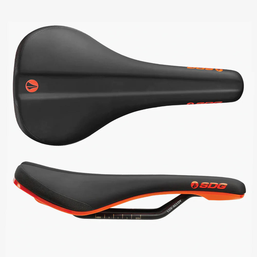 SDG Bell V3 Rails Lux alu-sadel sort/orange