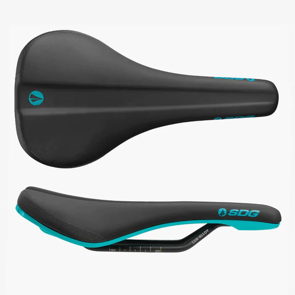 SDG Bell V3 Rails Lux alu-sadel sort/turkis