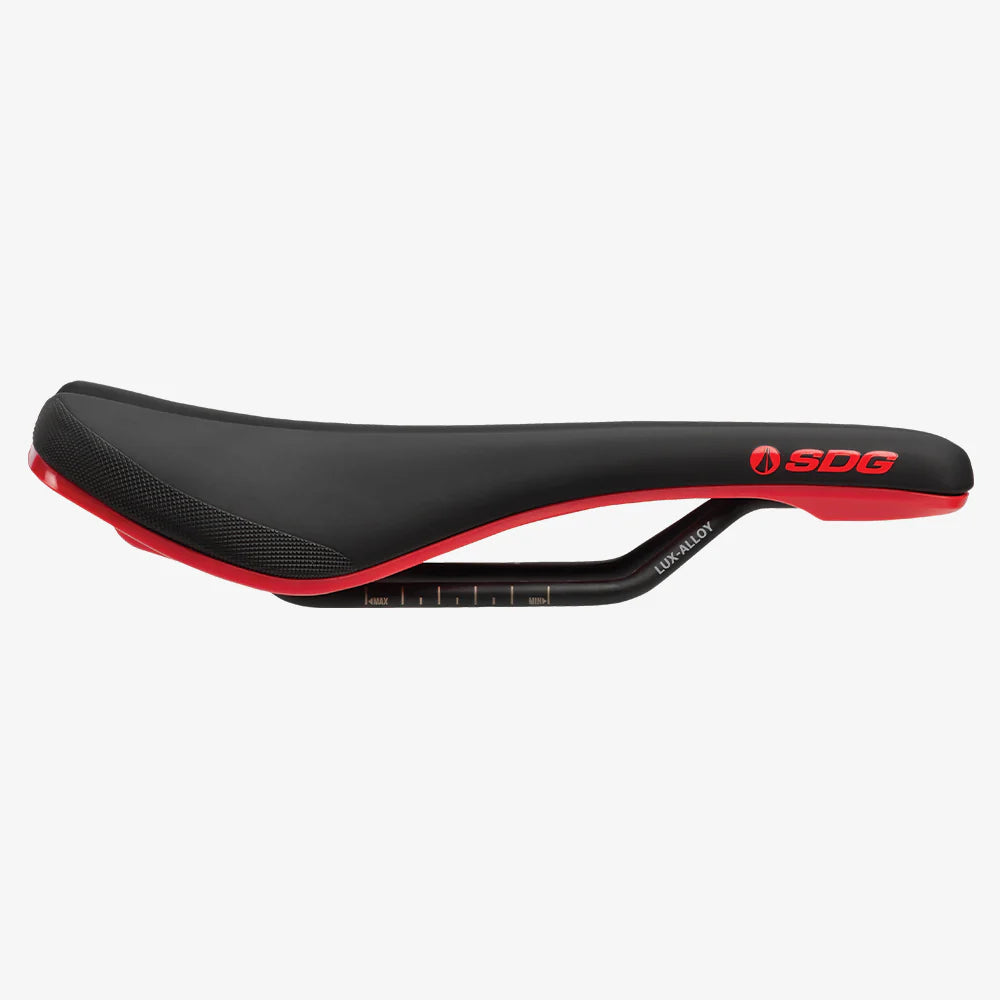 SDG Bell V3 Rails Lux alu-sadel sort/rød