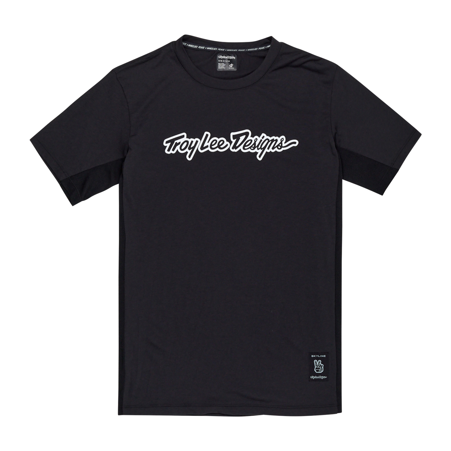 TROY LEE DESIGN SKYLINE RIDE TEE SIGNATURE Dres s krátkým rukávem Black 2025